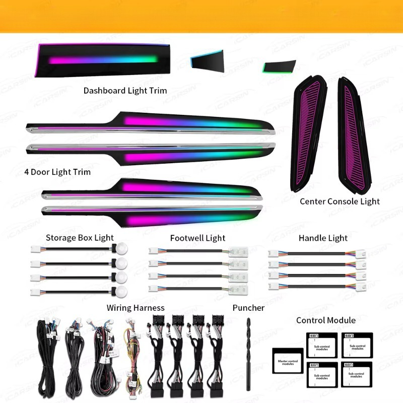 64 Color RGB Dynamic Atmospher - Car Accessories Kit 评论和价格